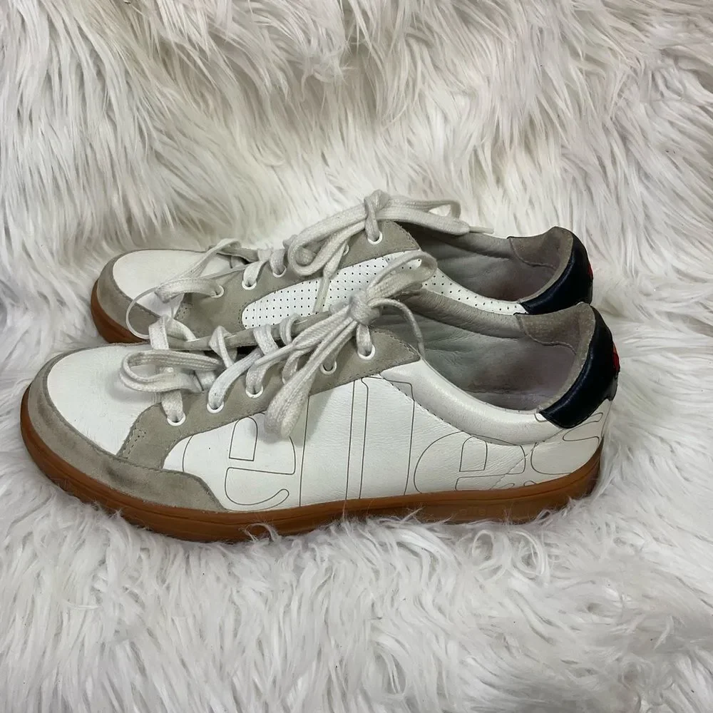 Ellessee Vintage 80’s Alchemy LZ White Leather Lace-Up Sneaker Shoes 11